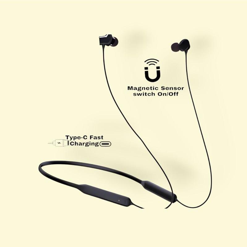 skm Endurance Pro Neckband - Long-Lasting, Enhanced Bass, Comfort Fit_P3 Bluetooth & Wired(Black, On the Ear)