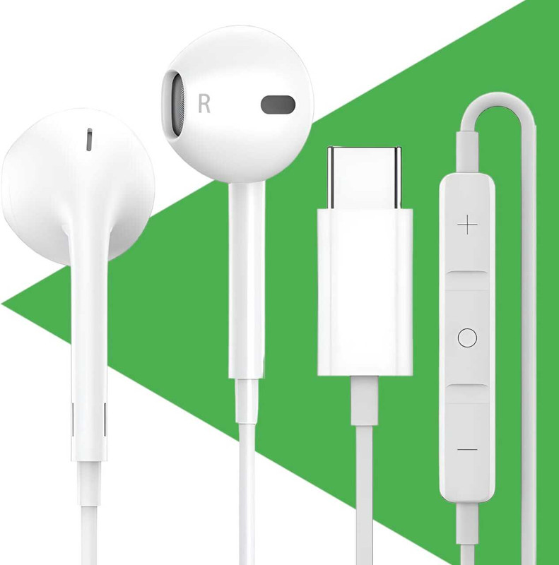 Bxeno Type C Handsfree with Mic for Nothing Phone 2A/Nothing Phone 2/Phone 1[23] Wired(White, In the Ear)