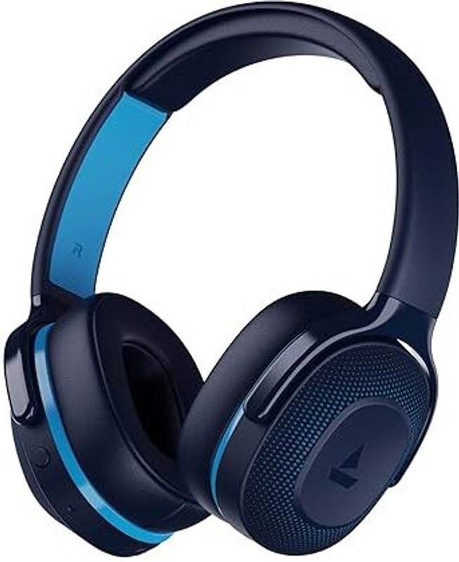 boAt Rockerz 413,60H Battery,ENx, BEAST Mode, Dual Pair, Stream Ad Free Music via App Bluetooth(Black, Red, On the Ear)