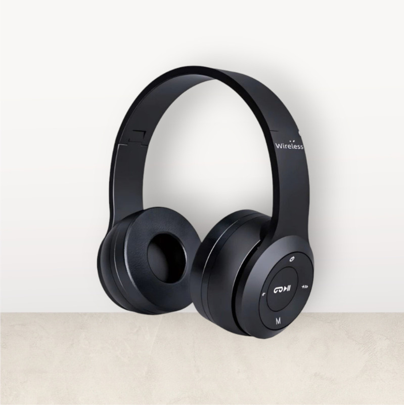 house of common Wireless Headset with Aux Port and High-Resolution Audio Playback Bluetooth & Wired(Multicolor, On the Ear)