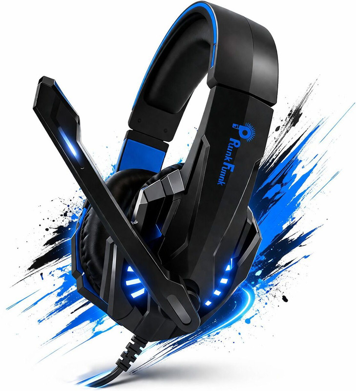 PunnkFunnk PRO VERSION STYLIST WITH MICROPHONE Wired Gaming(Black, On the Ear)