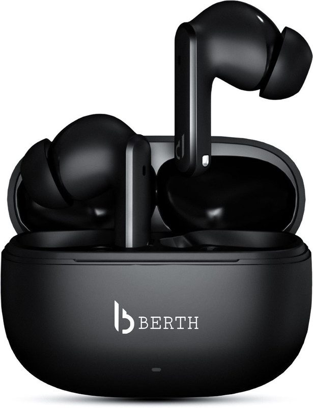 BERTH Earbuds Gravity With ANC 30db, 60H Playtime,Low Latency, 10mm Drivers, ENC Bluetooth(Midnight Black, True Wireless)