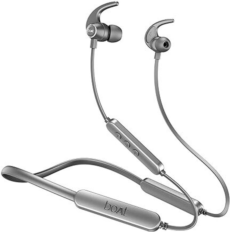 boAt Rockerz 255 Pro+, 60H Battery, ASAP Charge, Stream Ad Free Music via App Support Bluetooth(Active Black, In the Ear)