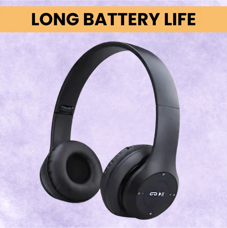 house of common Adaptive EQ & Noise-Canceling Headphones with Mic & Long Battery_XC Bluetooth & Wired(Black, On the Ear)
