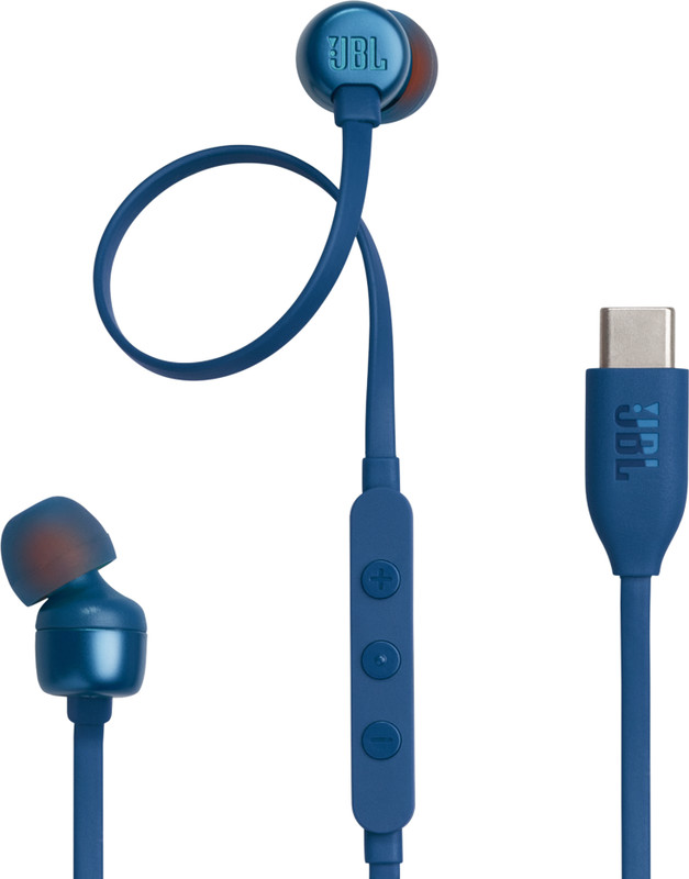 JBL Tune 310C, Hi-Res Audio with DAC , 3-Button EQ , Compatible with USB-C Devices Wired(Blue, In the Ear)