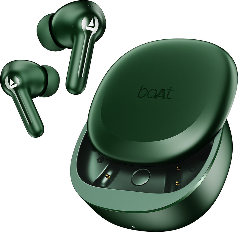boAt Airdopes Prime 413,AI-ENx Tech, 50H Battery,Multi Connect,App Support,BEAST Mode Bluetooth(Cool White, True Wireless)
