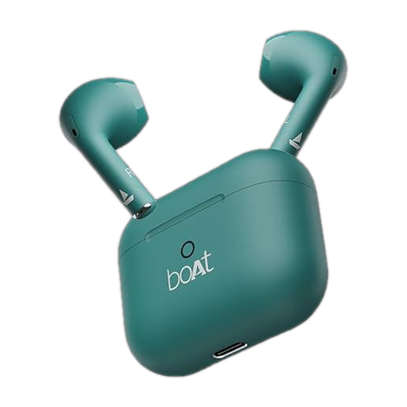 boAt Airdopes Alpha,35H Battery, 13mm Drivers,ENx, Stream Ad Free Music via App Bluetooth(Dark Cyan, In the Ear)
