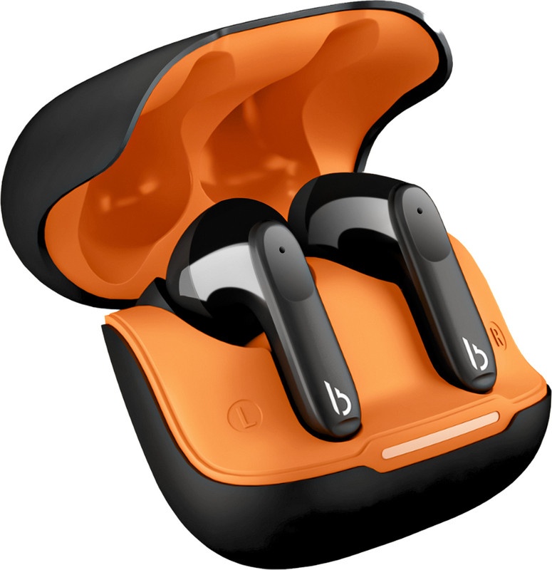 BERTH X20 Earbuds with 40ms Low Latency, Bluetooth 5.4, 40H Playtime, 13 mm Driver Bluetooth(Black, Orange, True Wireless)