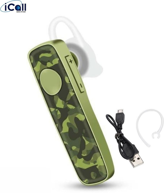 icall Mini Sport Headset with Mic Wireless For All Phones Bluetooth(Army Green, True Wireless)