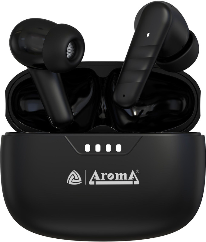 Aroma NB138 Ascrow 32dB Active Noice Cancellation 70H* Fast Charging Earbuds Bluetooth(Midnight Black, True Wireless)