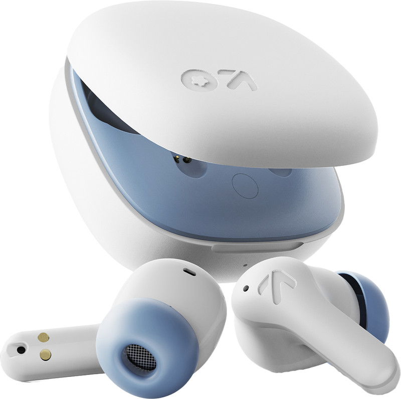 GOBOULT K10 50H Battery Life, 4 Mic ENC, Low Latency, Dual Master, 5.4v Bluetooth(Blue Ice, True Wireless)