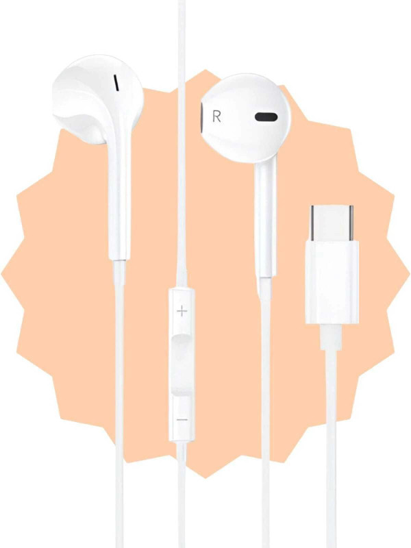 IMPLEXMART TYPE C HEADPHONE 124 Wired(White, On the Ear)