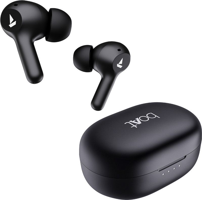boAt Airdopes 71,40 H Battery, ENx Tech, Low Latency, Stream Ad Free Music via App Bluetooth(Active Black, True Wireless)