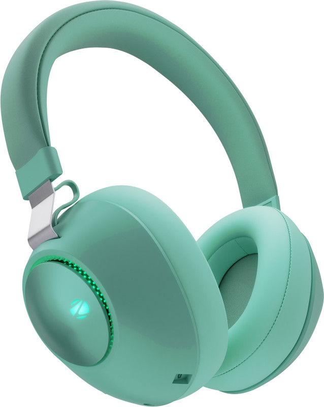 ZEBRONICS Zeb-Duke, with 60h Backup, BT v5.3, Gaming Mode, ENC, LED Lights, Dual Pairing Bluetooth(Green, On the Ear)