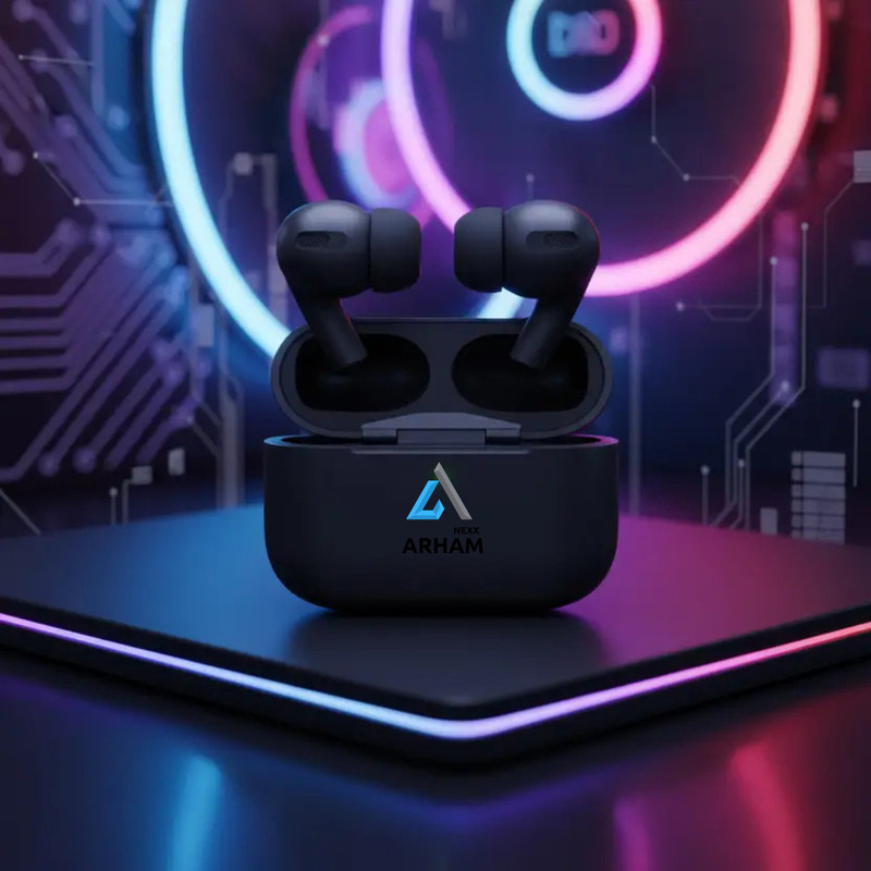 NEXX ARHAM TWS BLUETOOTH HEADSET WIRELESS TWINS WITH GOOD BACKUP AND BEST SOUND QUALITY Bluetooth(Black, In the Ear)