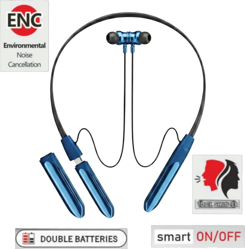 JPGOLD Double battery Bluetooth Neckband JPDDB-BLUE Bluetooth(Blue, True Wireless)