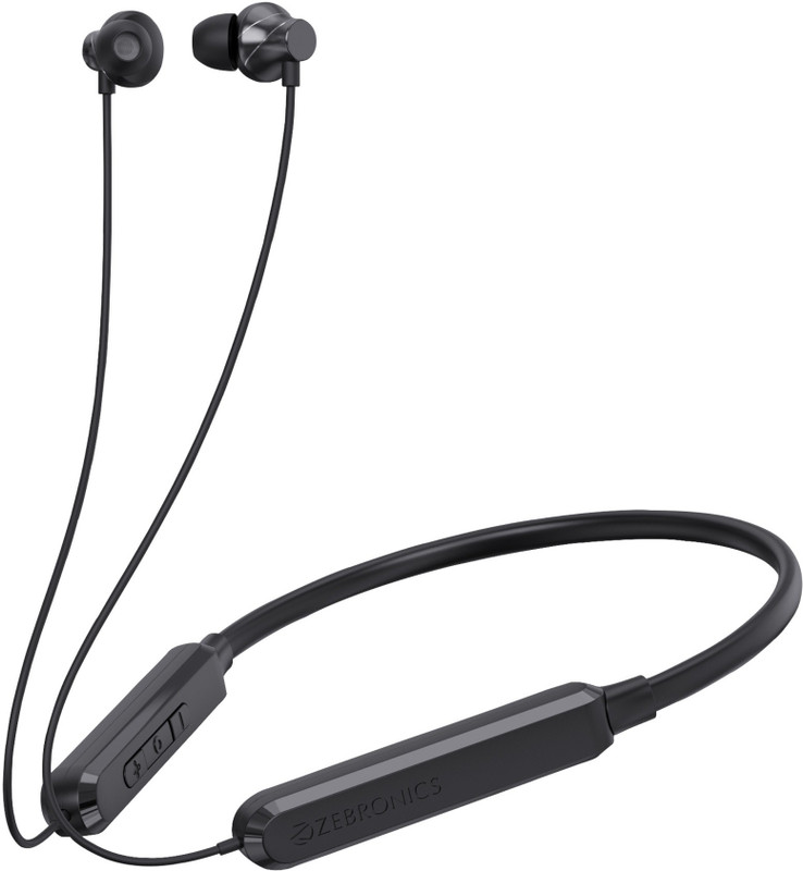 ZEBRONICS Jumbo Lite, with 70Hrs Backup, Fast Charging, ENC Mic, Gaming Mode, Splash Proof Bluetooth(Black, In the Ear)