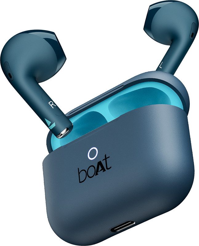 boAt Airdopes Alpha,35H Battery, 13mm Drivers,ENx, Stream Ad Free Music via App Bluetooth(Deep Blue, In the Ear)