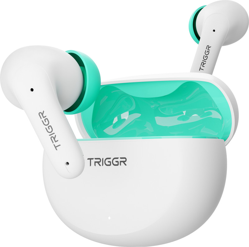 TRIGGR Ultrabuds N3 with Crisp Calling, 50H Playtime, 13mm Drivers, BassXpand Bluetooth(Pearl Blue, In the Ear)