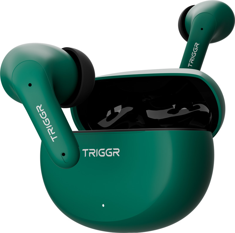 TRIGGR Ultrabuds N3 with Crisp Calling, 50H Playtime, 13mm Drivers, BassXpand Bluetooth(Teal Noir, In the Ear)