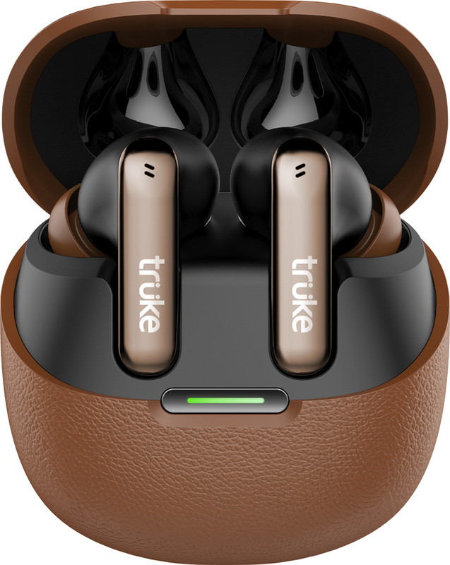truke Mega 7 Gaming TWS, 24-bit Spatial Audio Earbuds, 60H Battery, Quad Mic ENC, 5.4 Bluetooth(Coffee brown, True Wireless)