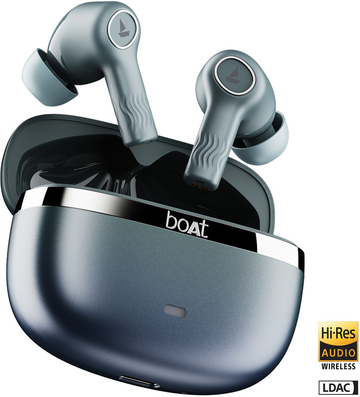 boAt Nirvana ION ANC Pro w/ Hi-Res Audio with LDAC, ANC, 120 HRS Playback, MultiPoint Bluetooth(Blazing Comet, True Wireless)