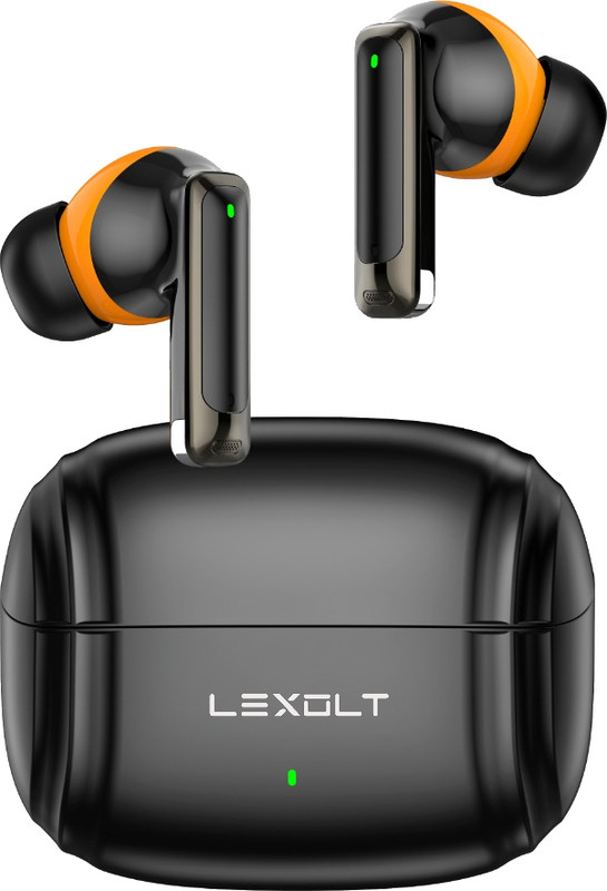 Lexolt Raptor 100 Hour Playback & Ai ENC Low Latency Fast Charging Bluetooth Earbuds Bluetooth(Black, True Wireless)