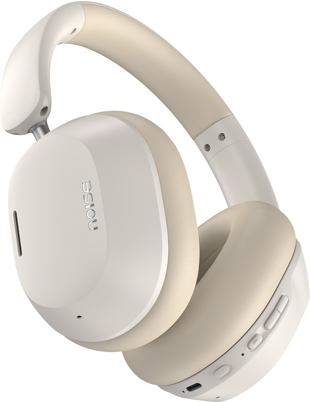 Noise Airwave Max XR, 120H Segment Best Playtime, ANC, HFA Tech, Dual Pairing, BT V6.0 Bluetooth(Pearl beige, On the Ear)