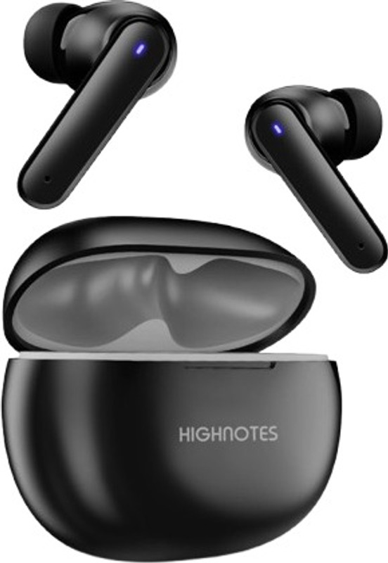 Highnotes Airdoze Quad Mic Auto ENC, 13mm Drivers, 120Hr Backup, Made in India, 5.3v Bluetooth(Black, True Wireless)