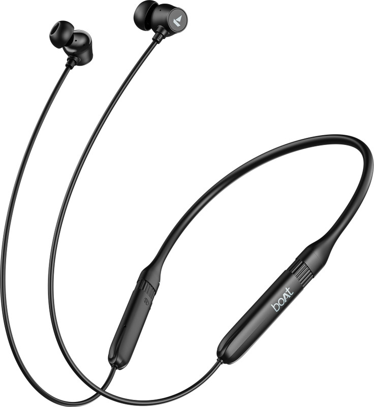 boAt Rockerz 301 ANC,13mm Drivers,Hall Switch, ~30dB ANC, App Support Bluetooth(Onyx Black, In the Ear)