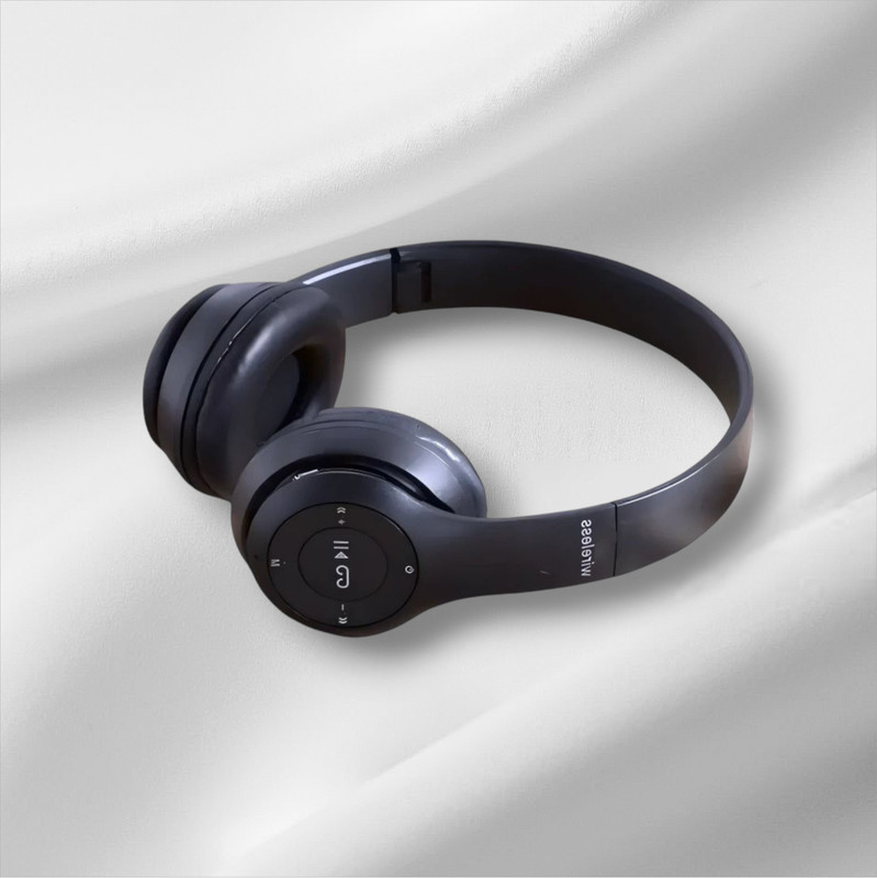 house of common Heavy-Duty Headphones with Mic & SD Card Playback, Huge Battery_VQ Bluetooth & Wired(Black, On the Ear)
