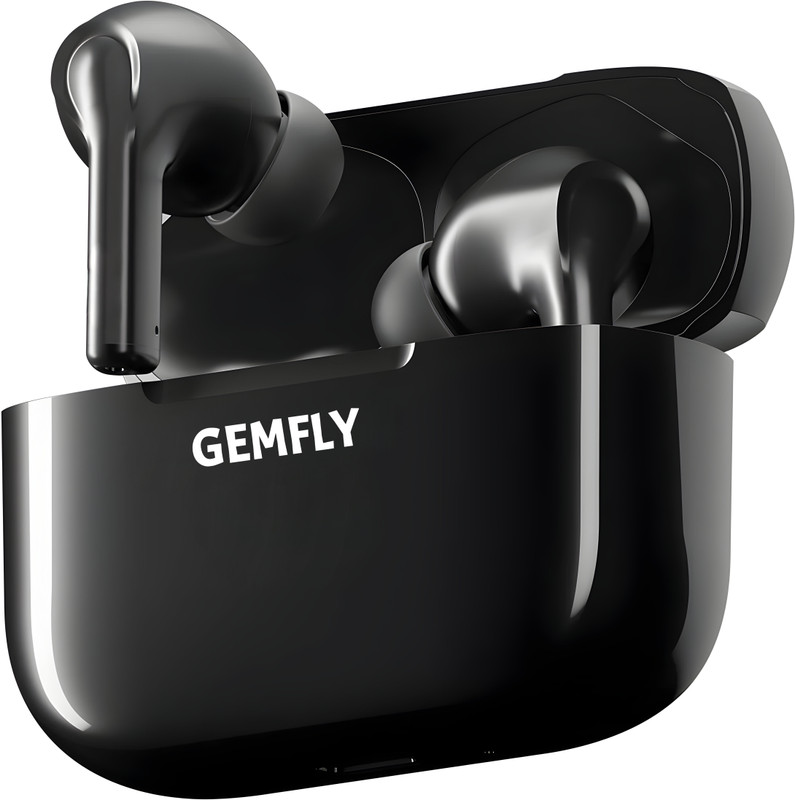 GEMFLY earbuds with 40 Hrs Playtime, 11mm Driver, IPX5 and Unique Design N32 Bluetooth(Black, True Wireless)