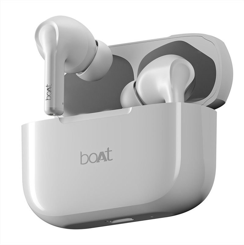 boAt Airdopes 161/163,ASAP Charge,40 H Battery, Stream Ad Free Music via App Support Bluetooth(Pearl White, True Wireless)