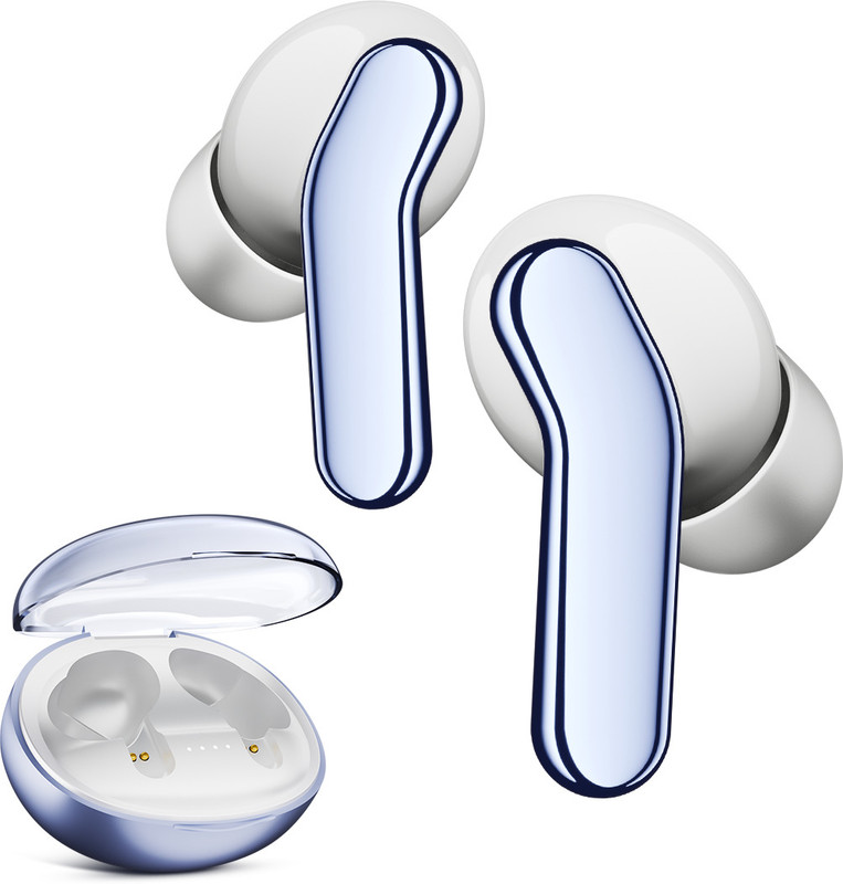 Mivi Duopods I6, 55Hrs PT, HD Call, Fast Charging, 3D Sound, 9EQ Modes App Supp, IPX4 Bluetooth(Blue, True Wireless)