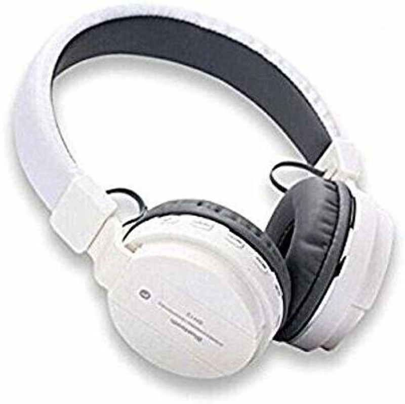 Zebur SH-12 Foldable On-Ear Wireless Stereo Bluetooth Headphones Wired(White, On the Ear)