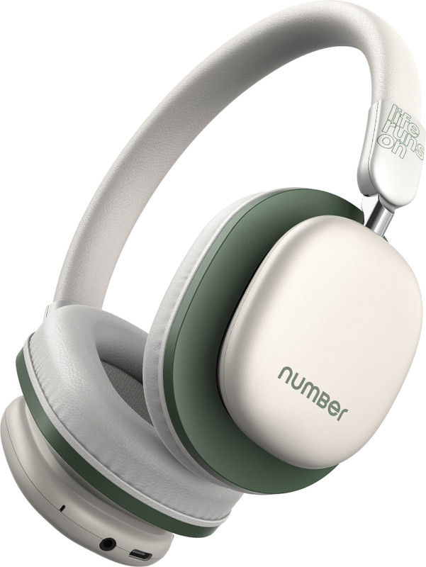 Number Headit Pro 100H Battery, Dual Pairing, 40mm Hi-Bass Drivers, AI ENC, 35ms Gaming Bluetooth & Wired(Pro Grey, On the Ear)