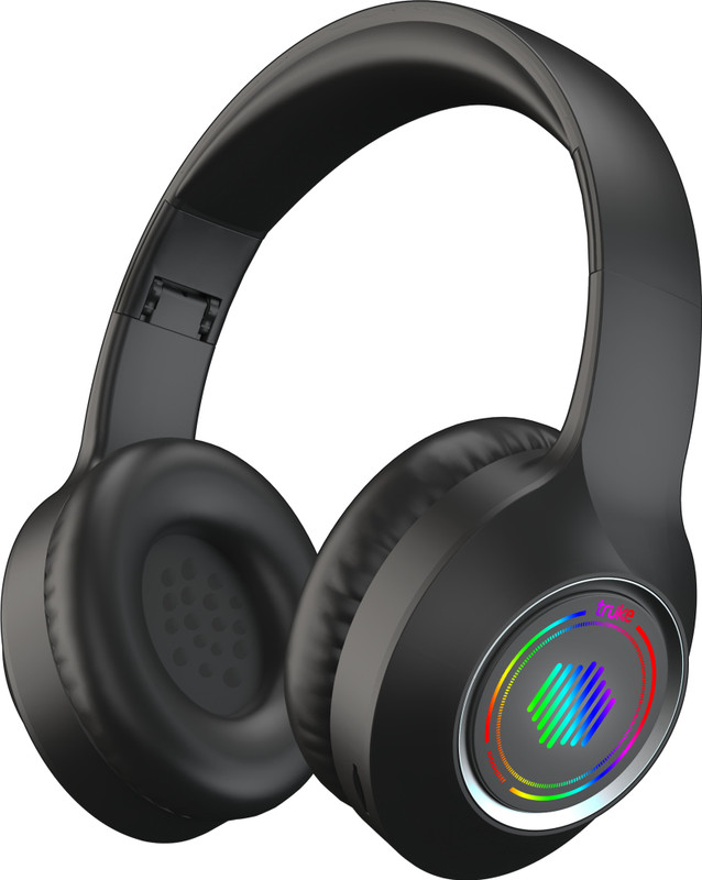 truke BTG 500 with 40mm Drivers, 10H of Playtime, Dual Pairing, Gaming Mode, ENC, 5.4v Bluetooth Gaming(Metal Black, On the Ear)