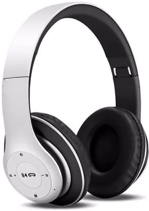 RENTOOR HOT PRICE PORTABLE LIGHTWEIGHT DYANMIC BASS SOUND GAMING SPORTRS HEADPHONE Bluetooth(White, On the Ear)