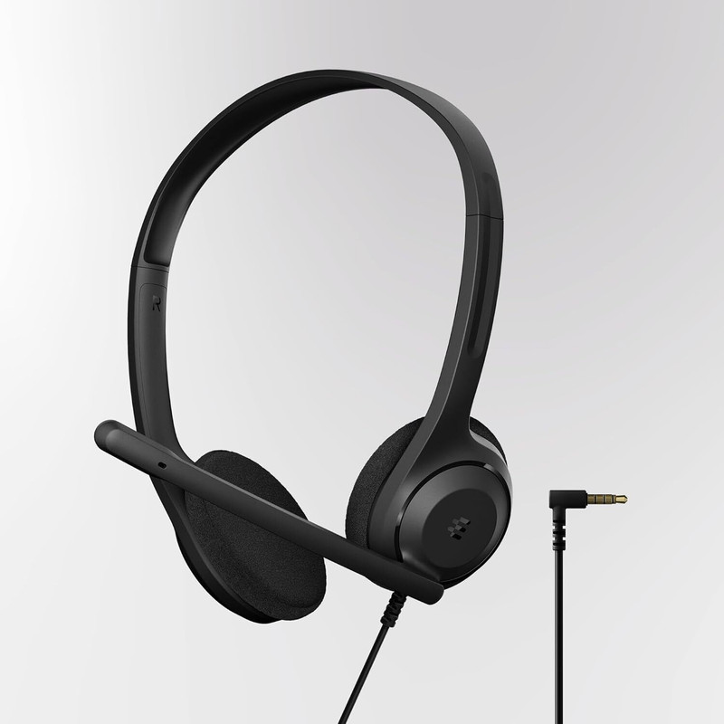 epos C1 Professional Headset with Mic, 3.5mm Jack, Noise-Canceling Wired(Black, On the Ear)
