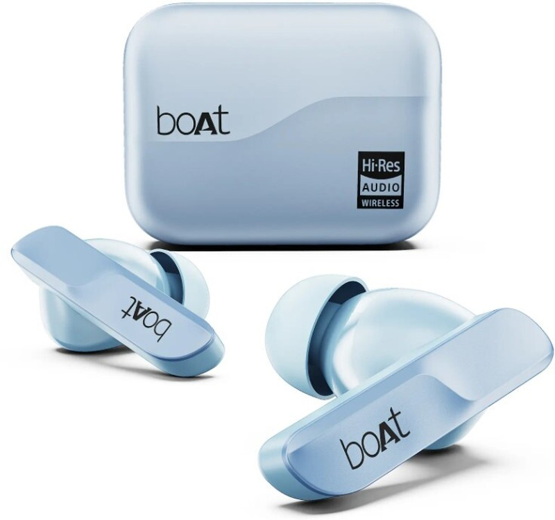 boAt Airdopes 800(2025 Launch) HiDef w/Hi-Res Audio by LDAC, 4 Mics AI-ENx Tech Bluetooth(Aazure Blue, True Wireless)