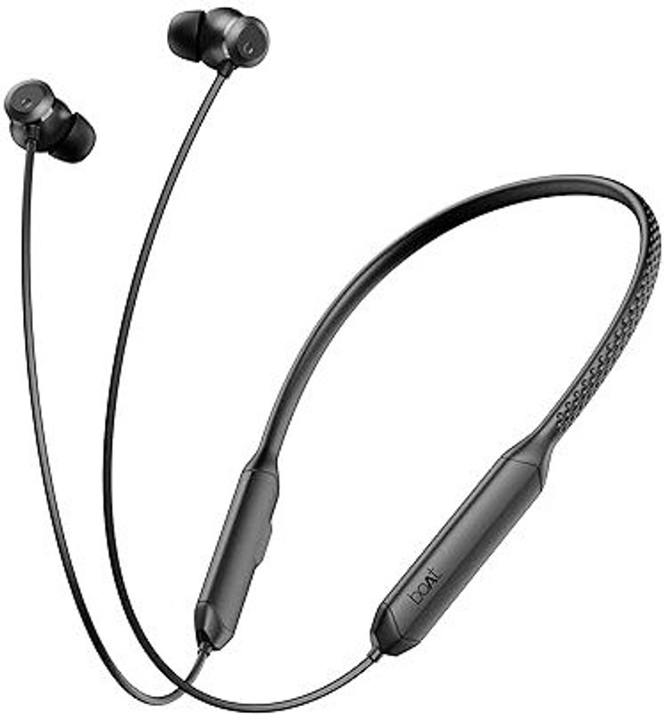 boAt Rockerz 255 Z Plus,Spatial Audio, 50H Battery,ENx, Stream Ad Free Music via App Bluetooth(Classic Black, In the Ear)