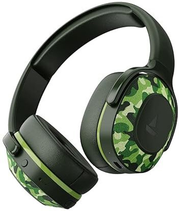 boAt Rockerz 413,60H Battery,ENx, BEAST Mode, Dual Pair, Stream Ad Free Music via App Bluetooth(Black, Red, On the Ear)