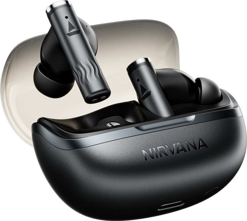 boAt Nirvana Zenith Pro (2025),50dB Hybrid ANC,Spatial Audio,80Hr Battery,App Support Bluetooth(Velvet Grey, True Wireless)