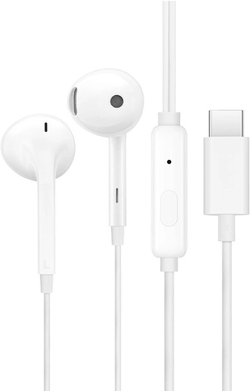 SUPERFLASH EarPods (USB-C) Wired Earphones with Type-C Jack Deep, Rich Bass Tones Wired Gaming(White, In the Ear)