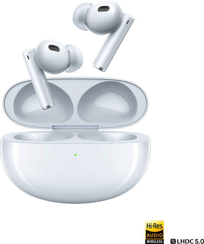 realme Buds Air 6 Pro with 50dB ANC, 360 Spatial Audio and upto 40 hours Playback Bluetooth(Silver Blue, True Wireless)