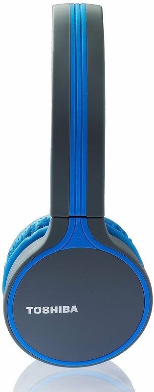 TOSHIBA RZE-BT180H Wireless Bluetooth Over The Ear Headphone with Mic (Blue) Bluetooth Headset (Blue, On the Ear)