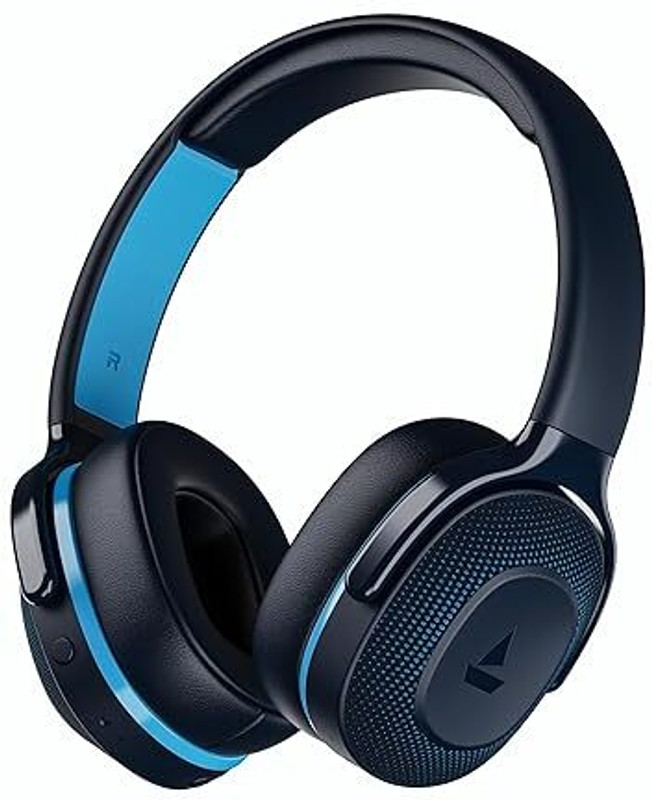 boAt Rockerz 413,60H Battery,ENx, BEAST Mode, Dual Pair, Stream Ad Free Music via App Bluetooth(Black, Red, On the Ear)