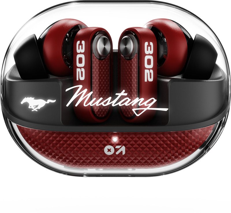 GOBOULT Mustang Sprint, App Support, Dual Pairing, 60Hrs, 32dB ANC & Quad Mic ENC, 6.0v Bluetooth(Blaze Red, True Wireless)