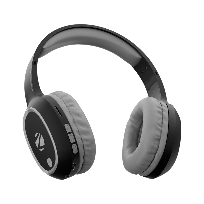 ZEBRONICS Zeb-Thunder, True 60Hr Backup, BT v6.0, Gaming Mode, ENC, AUX, mSD, Dual Pairing Bluetooth(Black, On the Ear)