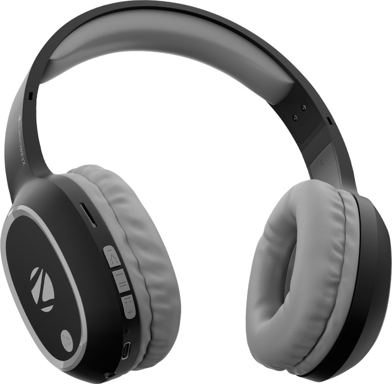 ZEBRONICS Zeb-Thunder, True 60Hr Backup, BT v6.0, Gaming Mode, ENC, AUX, mSD, Dual Pairing Bluetooth(Blue, On the Ear)